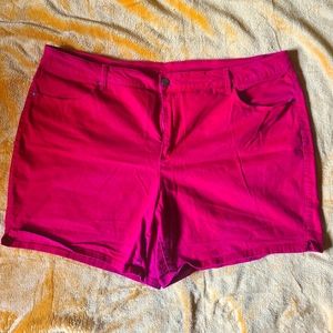 Faded Glory Red Denim Shorts
